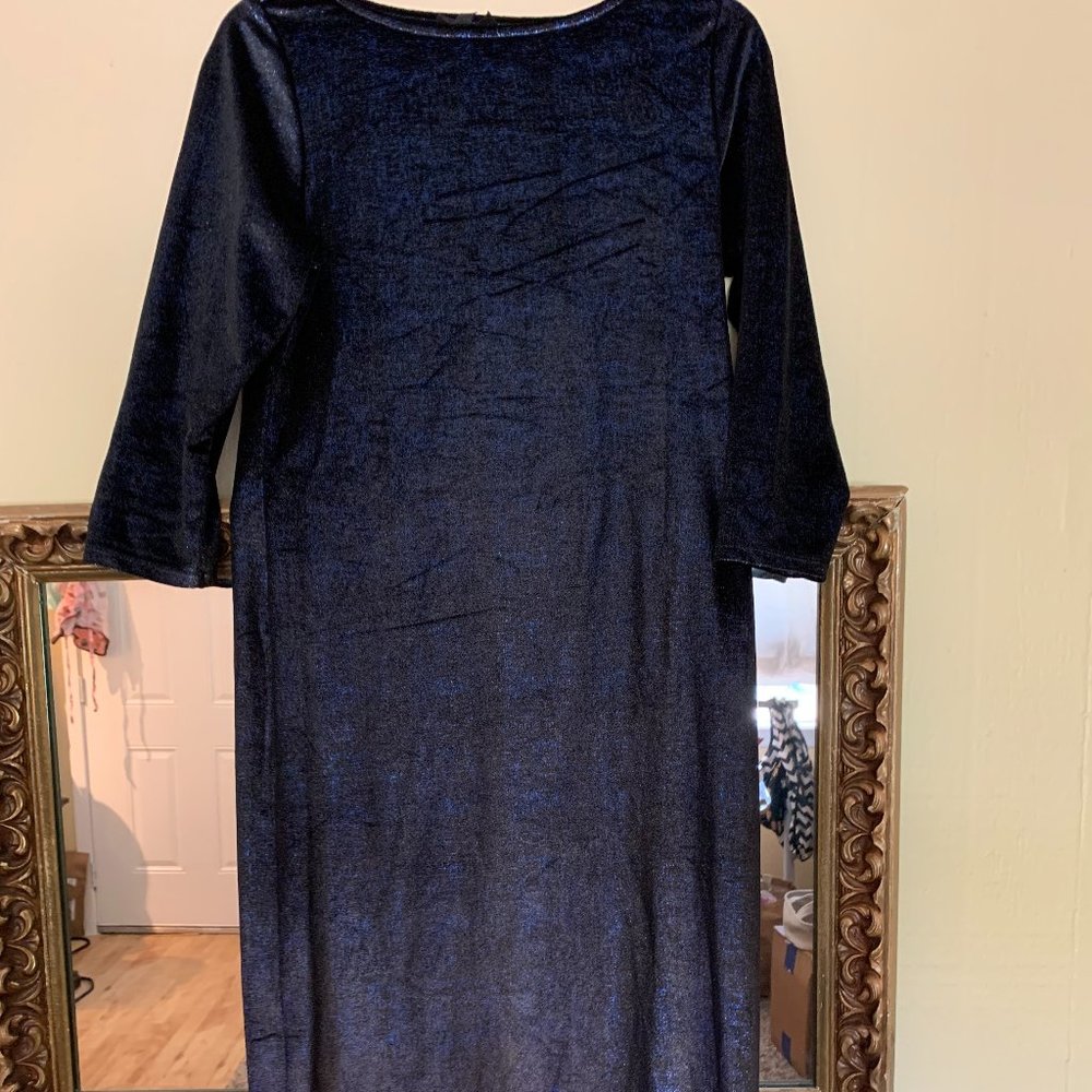TopShop Space Velvet Midi Wiggle Dress US 10